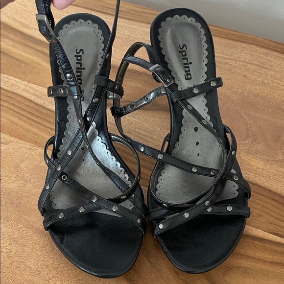The Spring Shop Shoes - 7.5.    Black Studded Sandals